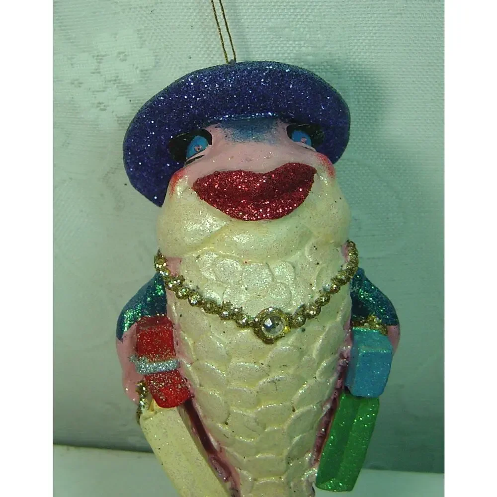 2001 DECEMBER DIAMONDS GLITTERY SALE SHOPPING FISH ORNAMENT-7
